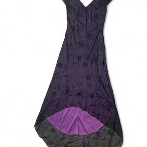 purple and black vintage 90s whimsygoth fairycore dress